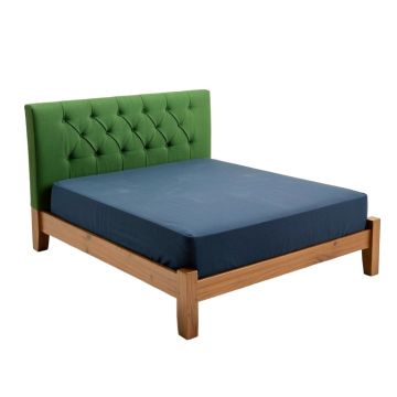 Dash Solid Wood Tufted Upholstered Low Profile Standard Bed