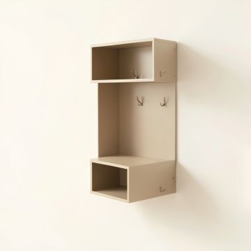 Hill Crossing Wall-Mounted Entryway Organizer Shelf - Beige (synthetic illustration; no displayed measurements)
