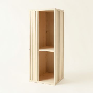 Elm Bluff Narrow Cubby Tower - Ivory (synthetic illustration; no displayed measurements)