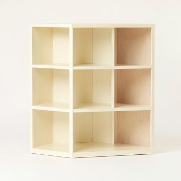Reed Crest Freestanding Bookcase - Cream (synthetic illustration; no displayed measurements)