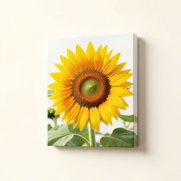Sunflower Photographic Print On Wrapped Canvas (synthetic illustration; no displayed measurements)