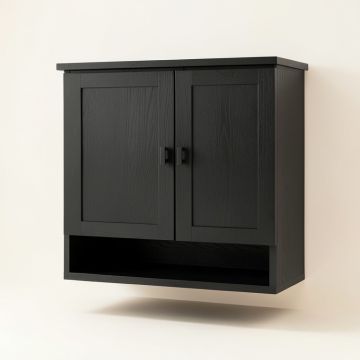 Spruce Brook Wall-Mounted Laundry Cabinet - Black (synthetic illustration; no displayed measurements)