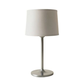 Harbor Bridge Table Lamp With A Plain Fabric Shade - Gray