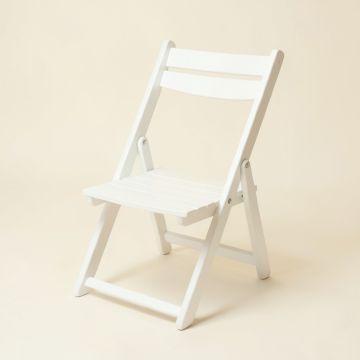 Dune Crest Folding Outdoor Chair - White (synthetic illustration; no displayed measurements)