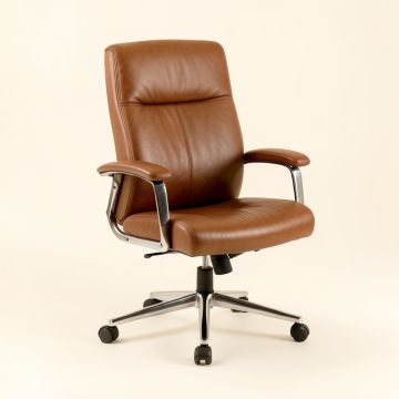 Theta Genuine Leather Conference Chair (synthetic illustration; no displayed measurements)