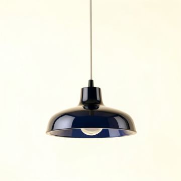 Meadow Branch Pendant Light Suspended From One Plain Cable - Navy (synthetic illustration; no displayed measurements)