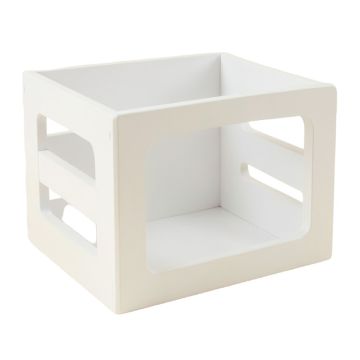 Maple Bridge Empty Furniture-Style Pet Crate - White