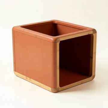 Slate Bluff Empty Furniture-Style Litter Enclosure - Terracotta (synthetic illustration; no displayed measurements)