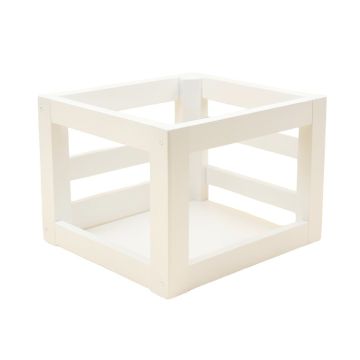 Fern Bridge Empty Furniture-Style Pet Crate - White