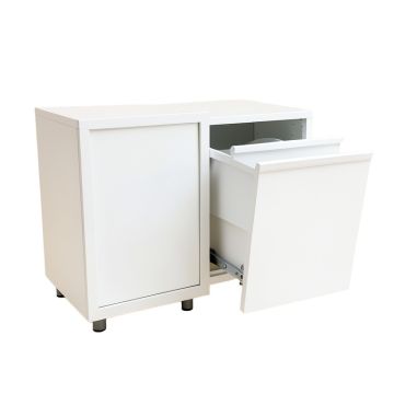 Reed Crossing Freestanding Pull-Out Hamper Cabinet - White