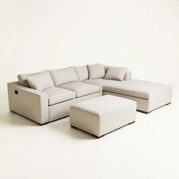 Mccurtain 149.5 '' Wide Right Hand Facing Modular Sectional With Ottoman (synthetic illustration; no displayed measurements)