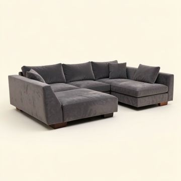 Thach 108 '' Wide Velvet Sofa & Chaise (synthetic illustration; no displayed measurements)