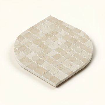 360° Penny Rounds 12 '' X 12 '' Porcelain Mosaic Tile In Beige (synthetic illustration; no displayed measurements)