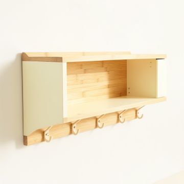 Brook Dell Wall-Mounted Entryway Organizer Shelf - Ivory (synthetic illustration; no displayed measurements)