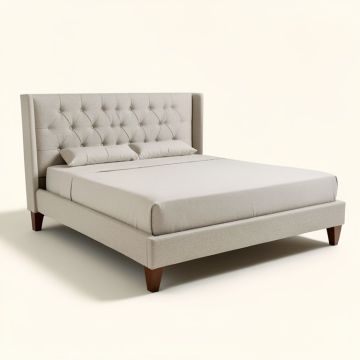 Rothley Queen Tufted Upholstered Low Profile Standard Bed (synthetic illustration; no displayed measurements)