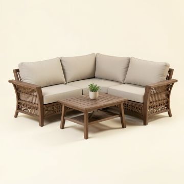 Sezen Patio 4 Piece Conversation Set With Cushions (synthetic illustration; no displayed measurements)