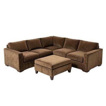 Deione 104 '' Wide Chenille Reversible Modular Corner Sectional With Ottoman