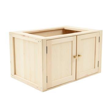 Field Crest Empty Furniture-Style Litter Enclosure - Ivory