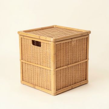 Bamboo Double Laundry Hamper (synthetic illustration; no displayed measurements)