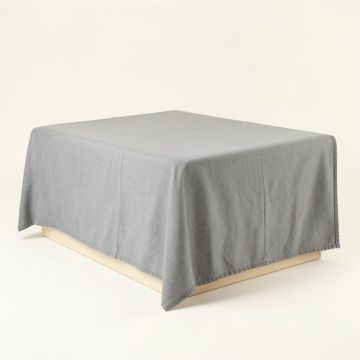 Lake Bend Flat Bed Sheet - Gray (synthetic illustration; no displayed measurements)