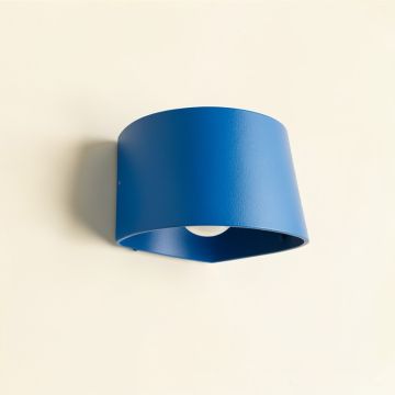 Dawn Crest Wall Sconce Mounted On A Plain Wall - Blue (synthetic illustration; no displayed measurements)