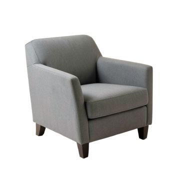 Deston Upholstered Parsons Chair In Gray