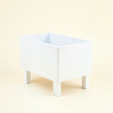 Slate Bend Empty Raised Planter - White (synthetic illustration; no displayed measurements)