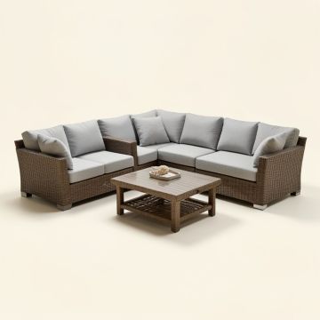 4-Piece Patio Conversation Sets (synthetic illustration; no displayed measurements)