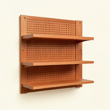 Lake Bluff Empty Wall-Mounted Tool Organizer Panel - Terracotta (synthetic illustration; no displayed measurements)
