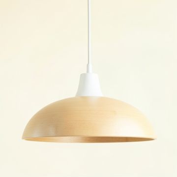 Meadow Bend Pendant Light Suspended From One Plain Cable - White (synthetic illustration; no displayed measurements)