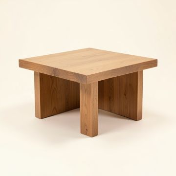 Quadril Solid Wood Block Coffee Table (synthetic illustration; no displayed measurements)