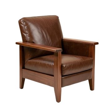 Mackin 28.5 '' Wide Full Grain Leather Armchair