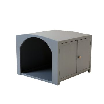 Slate Edge Empty Furniture-Style Litter Enclosure - Gray