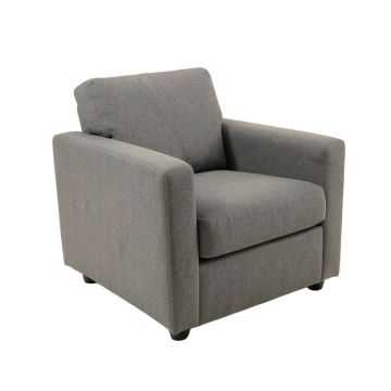 Upholstered Arm Chair In Gray
