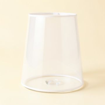 6 '' H Glass Drum Lamp Shade ( Screw On ) In White (synthetic illustration; no displayed measurements)