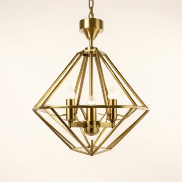 Kelly 4 - Light Lantern Geometric Chandelier (synthetic illustration; no displayed measurements)