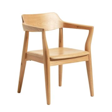 Agustin Solid Wood Side Chair In Natural