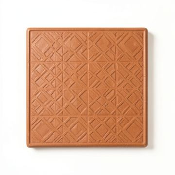 Rowan Branch Uninstalled Square Decorative Tile - Terracotta (synthetic illustration; no displayed measurements)