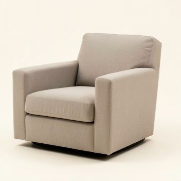 Island Fusion 36 '' Wide Swivel Down Cushion Armchair (synthetic illustration; no displayed measurements)