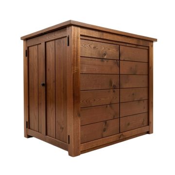 5 Ft. W X 3 Ft. D Solid Wood Horizontal Garbage Shed