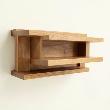 3 Piece Pine Solid Wood Floating Shelf (synthetic illustration; no displayed measurements)
