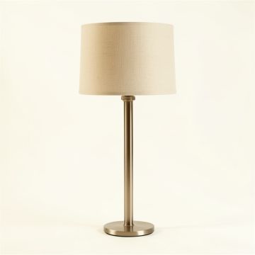 Briar Dell Floor Lamp With A Plain Fabric Shade - Beige (synthetic illustration; no displayed measurements)