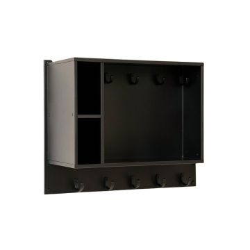 Juniper Dale Wall-Mounted Entryway Organizer Shelf - Black