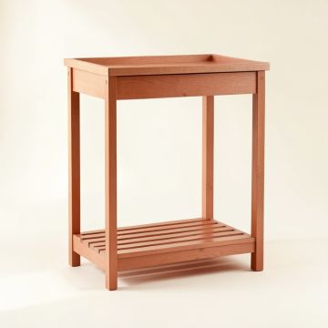 Moss Arc Freestanding Laundry Folding Counter (synthetic illustration; no displayed measurements)