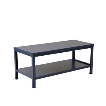 Cliff Bend Narrow Outdoor Storage Bench - Navy