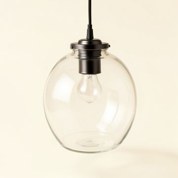 Casarez 8 '' H X 14 '' W Glass Oval Pendant Shade In Clear (synthetic illustration; no displayed measurements)
