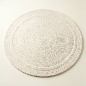 Cedar Brook Round Area Rug - Ivory (synthetic illustration; no displayed measurements)