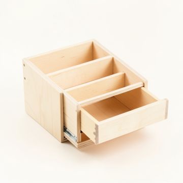 Birch Bluff Empty Coffee-Station Organizer - Ivory (synthetic illustration; no displayed measurements)
