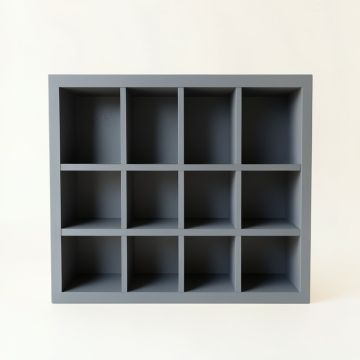 Cove Branch Empty Mug-Storage Cabinet Insert - Gray (synthetic illustration; no displayed measurements)
