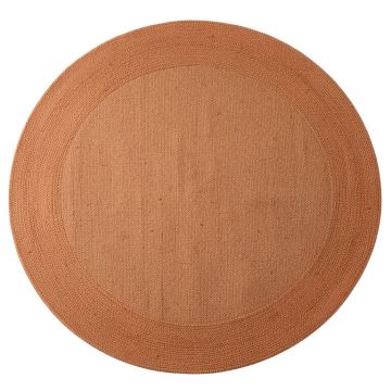 Willow Arc Round Area Rug - Terracotta